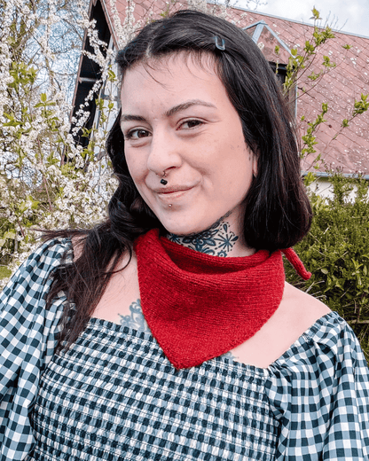 Bandana mimosa bordeaux - pièce unique