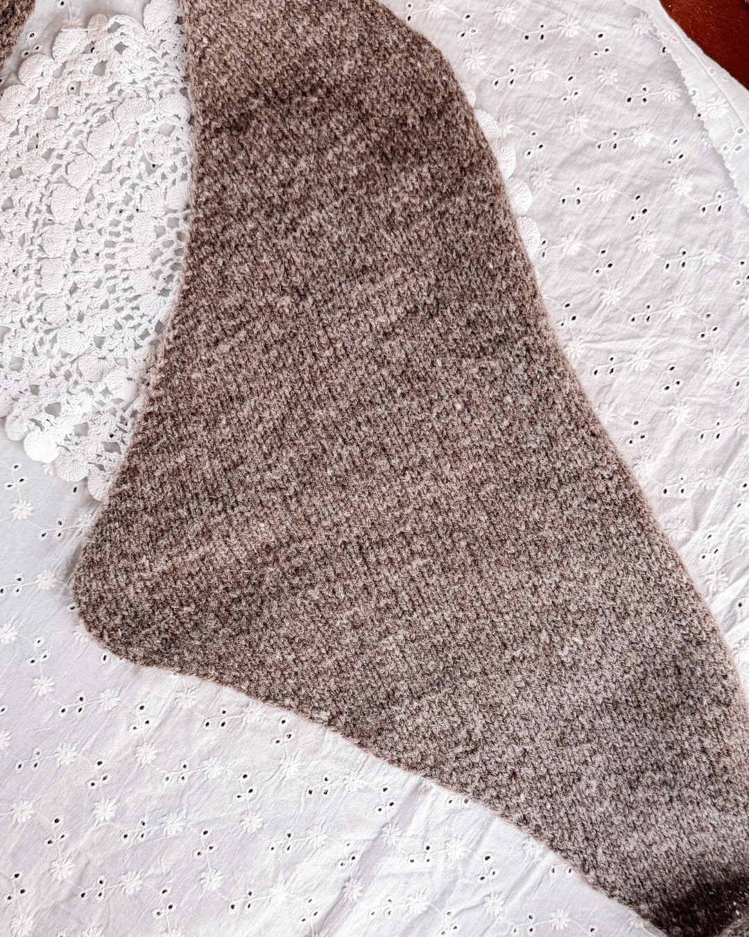Bandana mimosa taupe - pièce unique