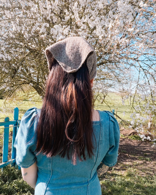 Bandana mimosa taupe - pièce unique