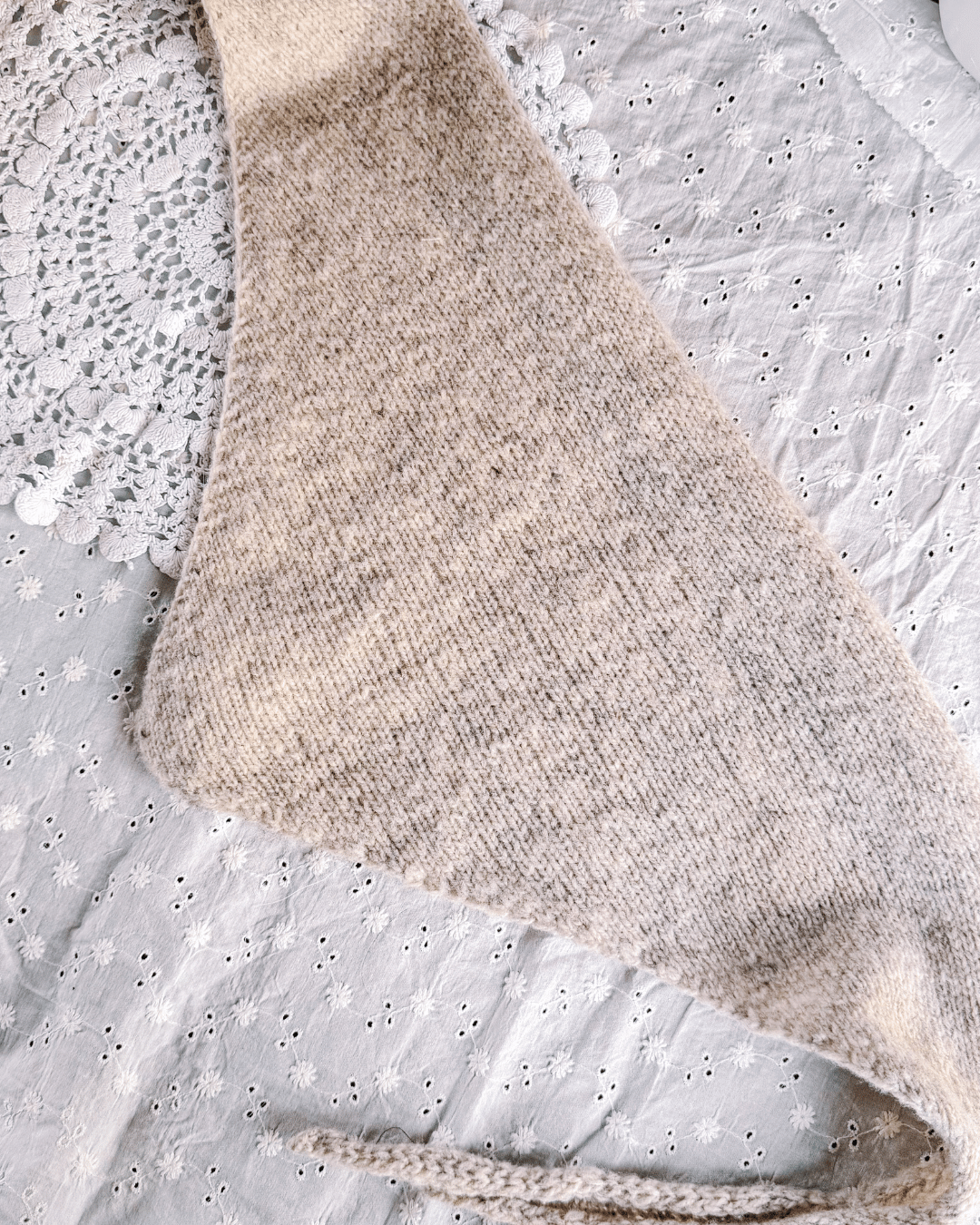 Bandana mimosa crème - pièce unique
