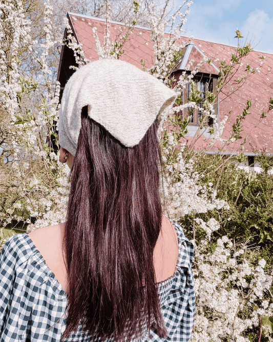 Bandana mimosa crème - pièce unique